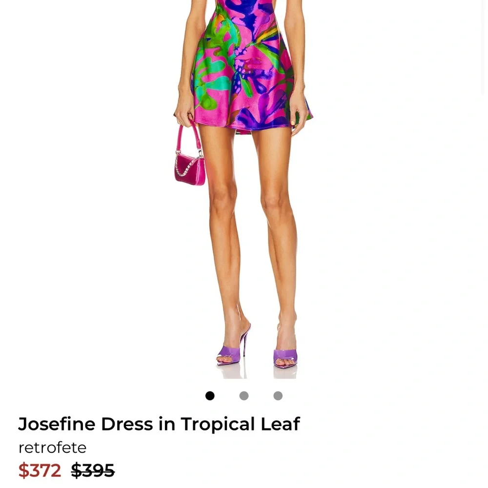 Retrofete Josephine Dress in Tropical Leaf - XS